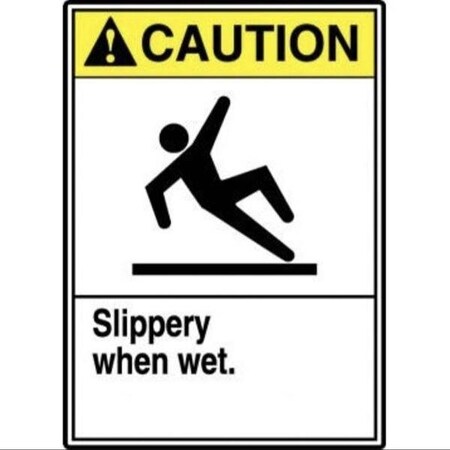 Accuform ANSI CAUTION Safety Sign SLIPPERY MRTF600XT MRTF600XT